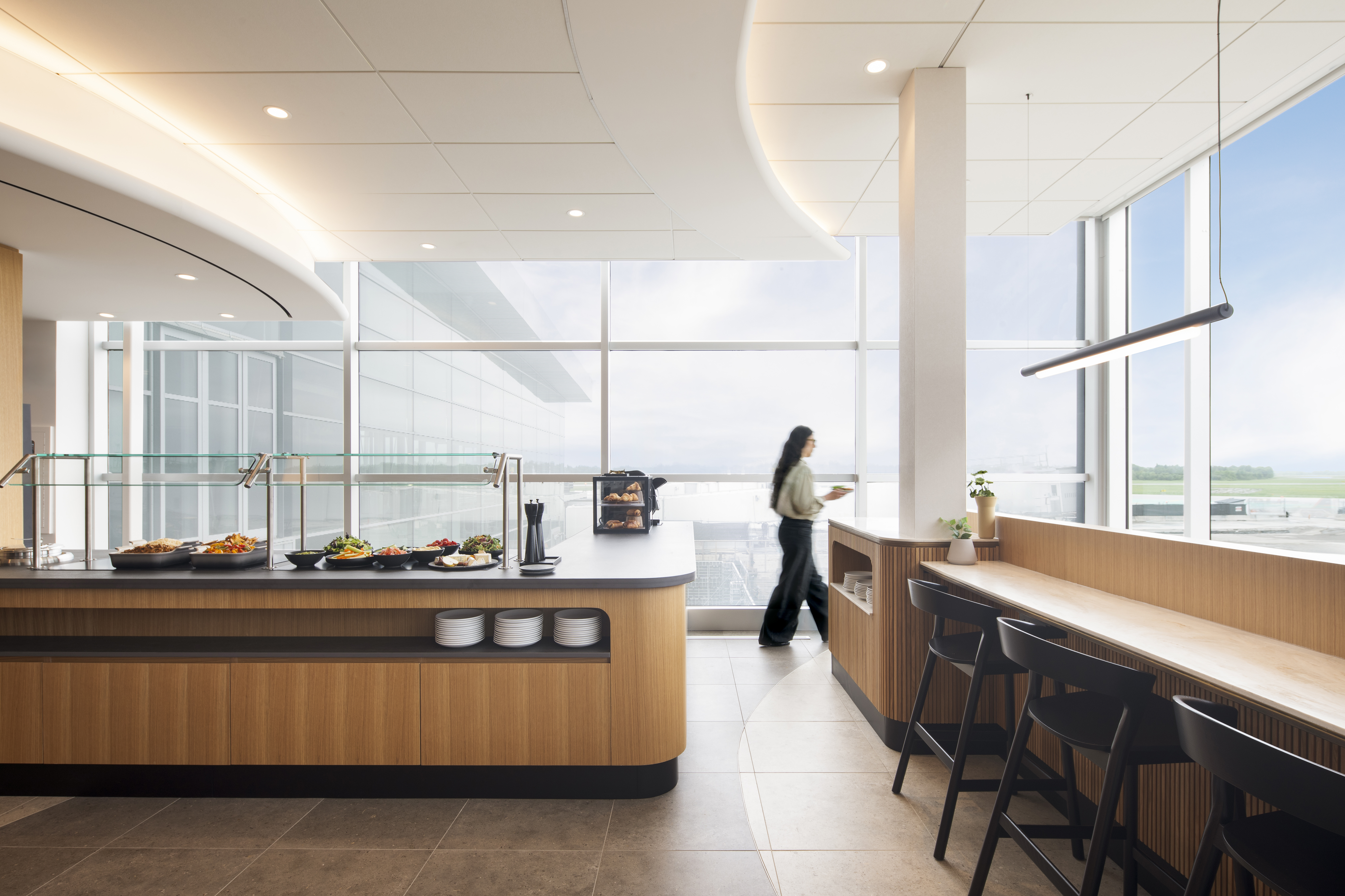 Air Canada Cafe / Plaza Premium Lounge, Québec City Jean Lesage International, Canada Air Canada Cafe / Plaza Premium Lounge, Québec City Jean Lesage International, Canada