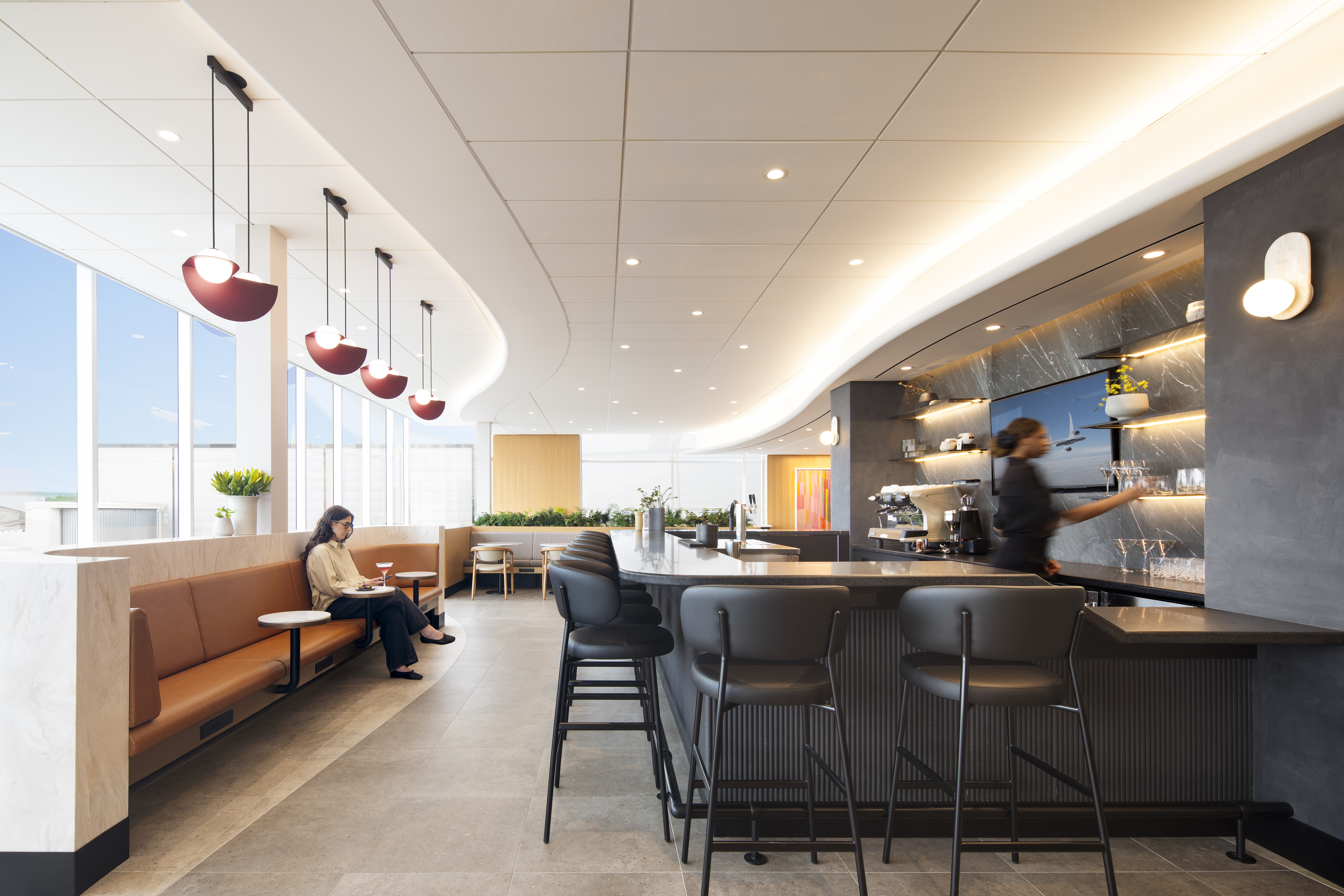 Air Canada Cafe / Plaza Premium Lounge, Québec City Jean Lesage International, Canada Air Canada Cafe / Plaza Premium Lounge, Québec City Jean Lesage International, Canada