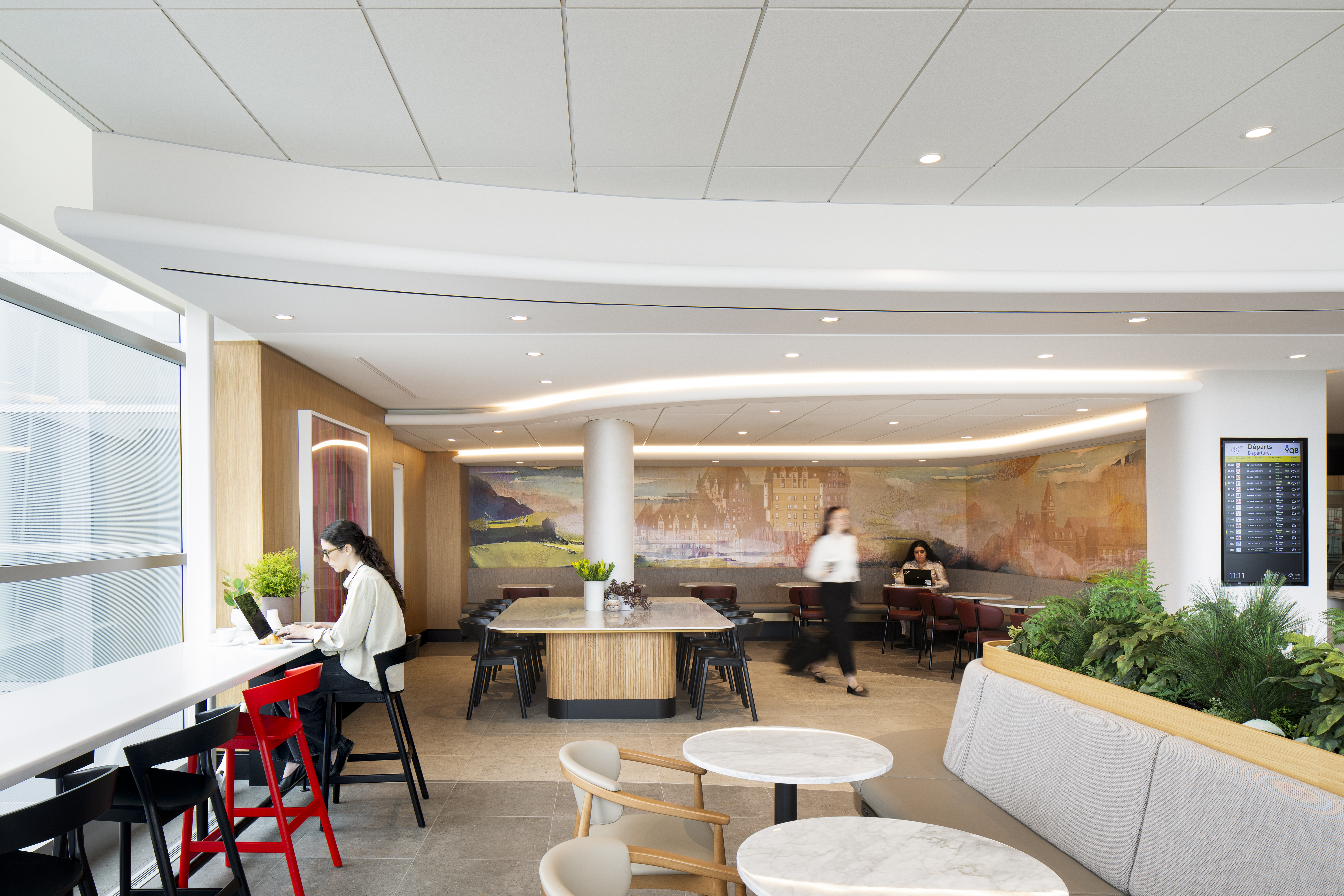 Air Canada Cafe / Plaza Premium Lounge, Québec City Jean Lesage International, Canada Air Canada Cafe / Plaza Premium Lounge, Québec City Jean Lesage International, Canada
